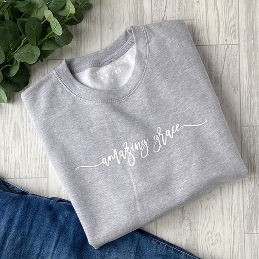 Amazing Grace Faith Inspired Ladies Sweatshirt