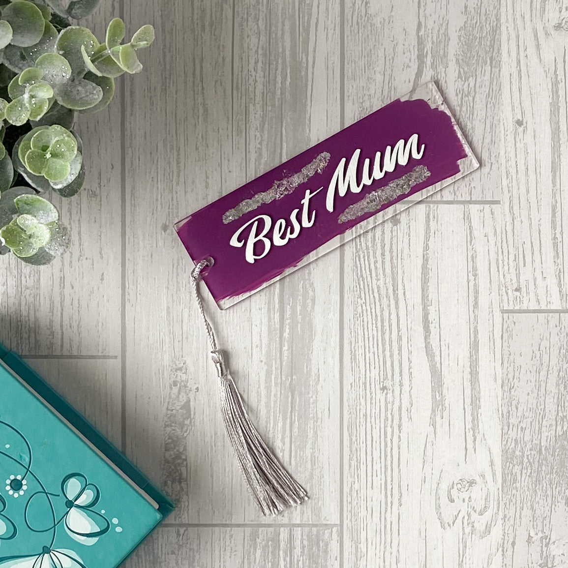 Hand Painted Acrylic Bookmark - 'Best Mum' - Gift For Mum