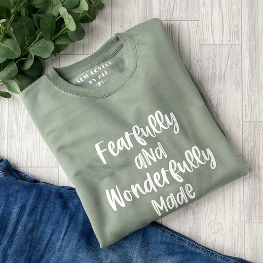 Fearfully And Wonderfully Made Ladies Sweatshirt