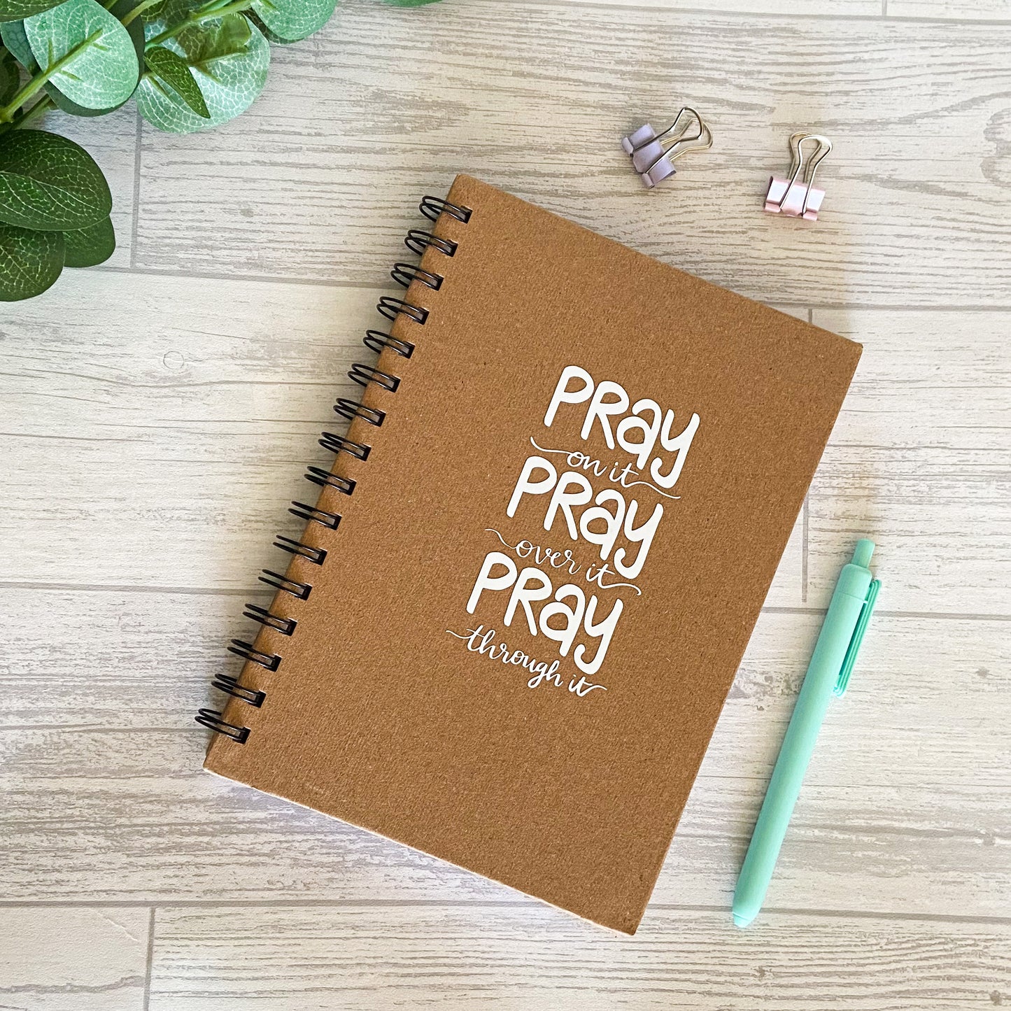 Pray On It Journal Kraft Spiral Bound Notebook A5