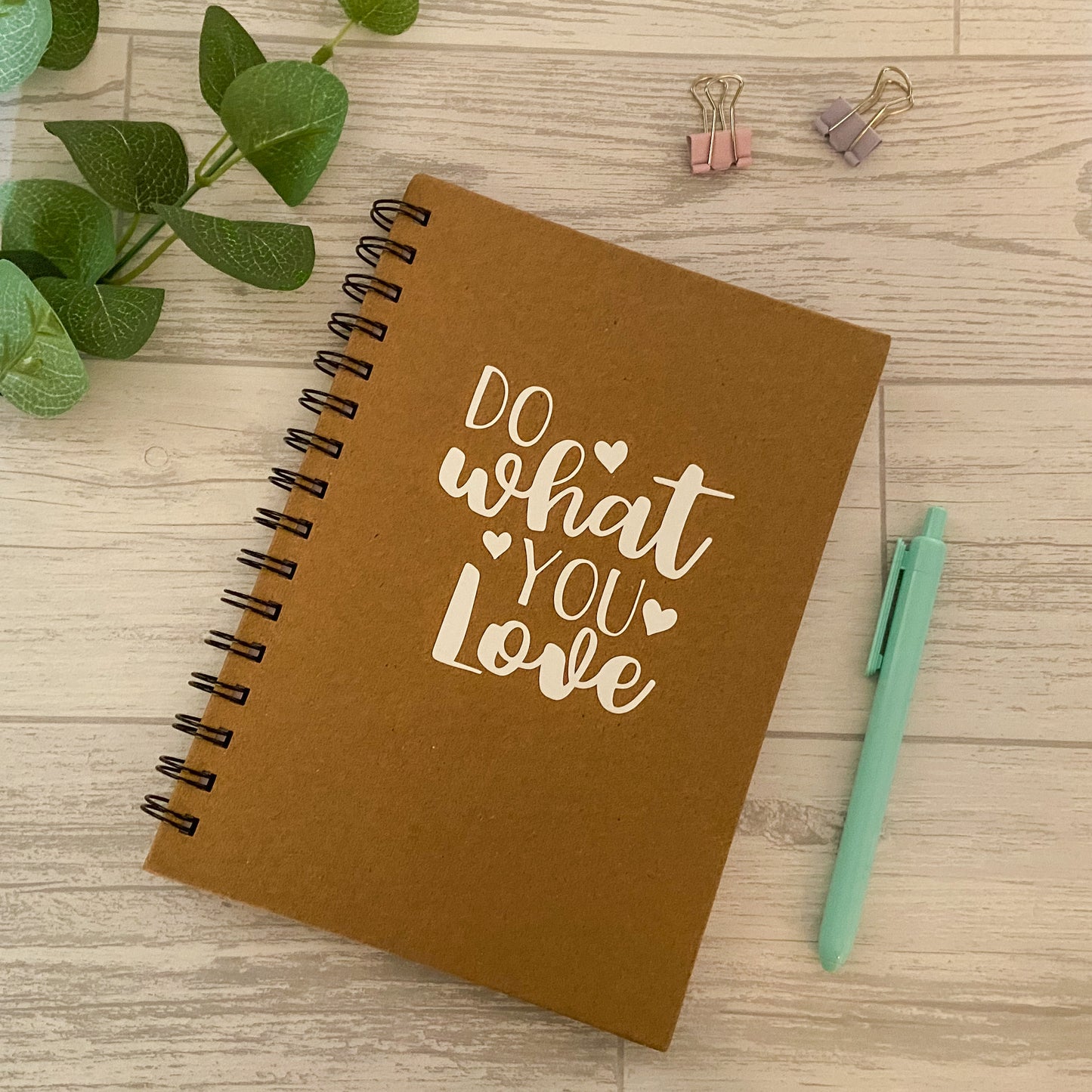 Kraft Spiral Bound Notebook A5 - 'Do What You Love'