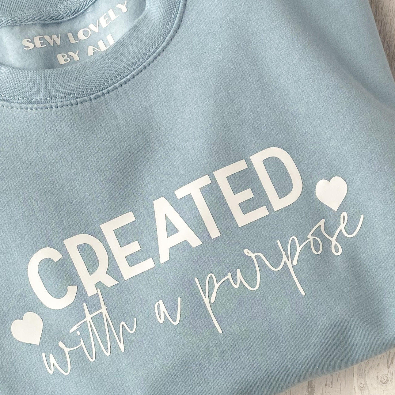 Created With A Purpose Faith Inspired Ladies Sweatshirt