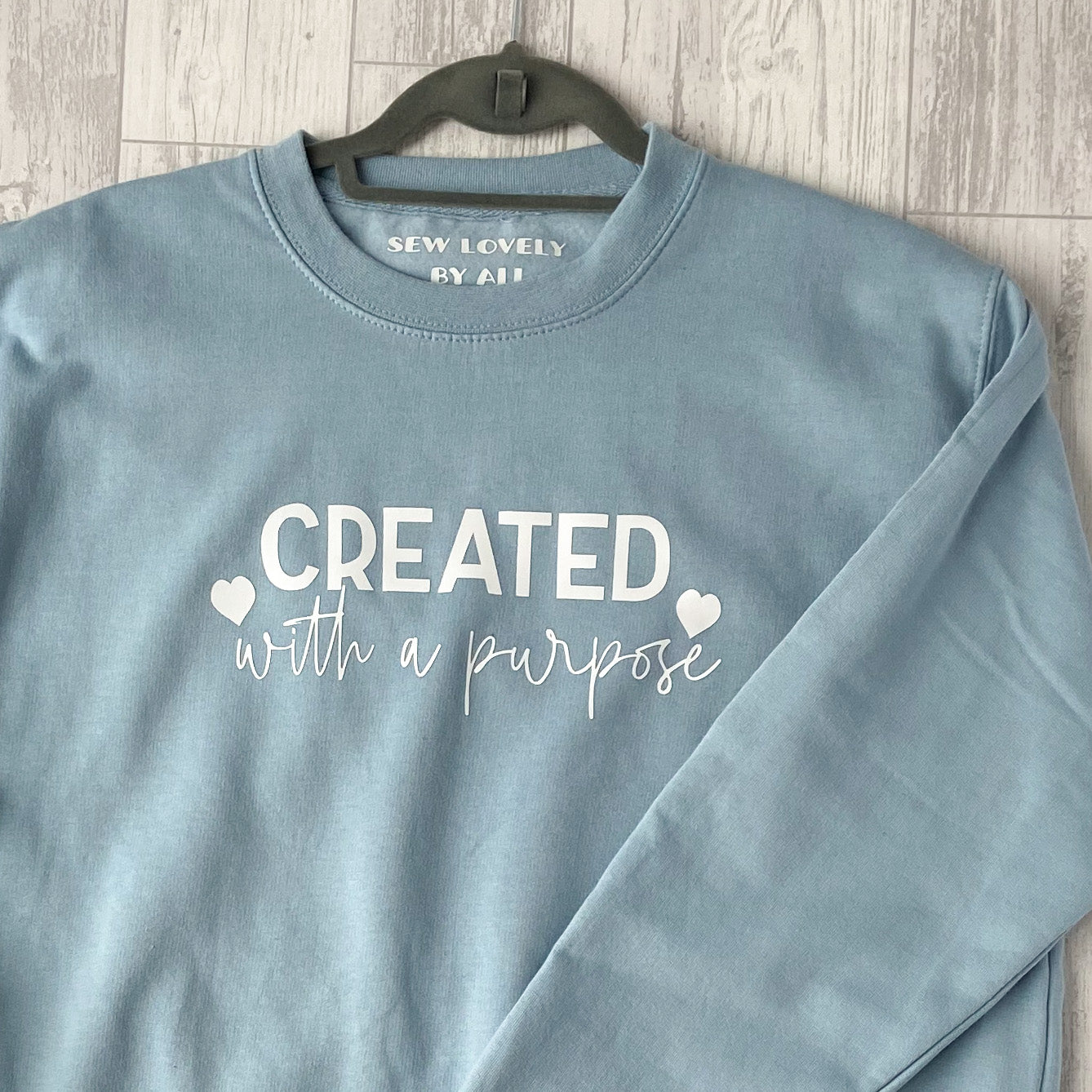 Created With A Purpose Faith Inspired Ladies Sweatshirt